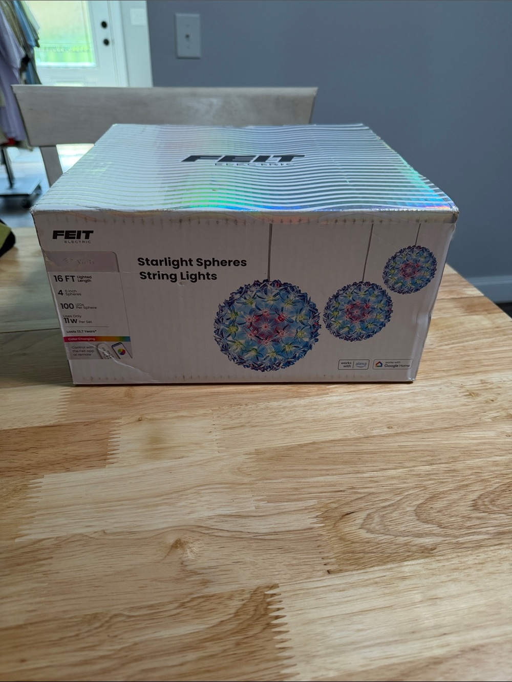 FEIT Multicolor Starlight Spheres Decorative LED String Lights